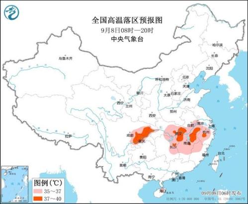 高温黄色预警：湖北重庆等7省市部分地区最高气温将超37℃