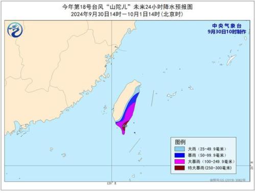 台风预警升级为橙色 “山陀儿”将以超强台风级登陆台湾沿海