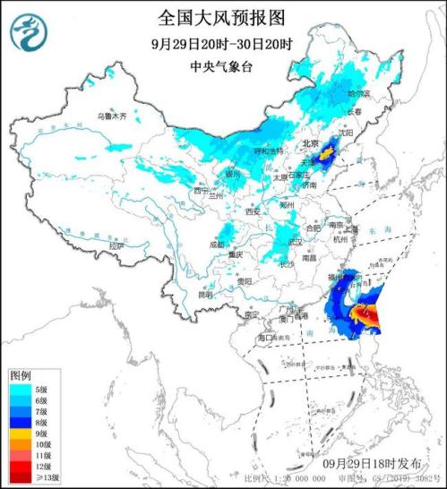 大风黄色预警：天津河北等地部分地区阵风可达7至9级